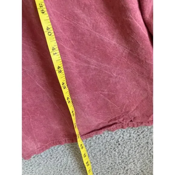 Vintage Express Midi Dress 1 Medium Tank Pockets Jersey Round Neck Stone Red 80s - Picture 8 of 13